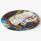 Assiettes En Carton Joyeux Anniversaire Carnaval Carousel Horse Photo (Angle)
