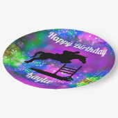 Assiettes En Carton Joyeux Anniversaire Chasseur Cheval Jumper Equestr (Angle)