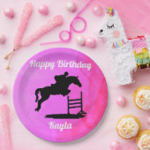 Assiettes En Carton Joyeux Anniversaire Chasseur Cheval Jumper Equestr (Fête)