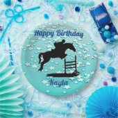 Assiettes En Carton Joyeux Anniversaire Chasseur Cheval Jumper Equestr (Fête)