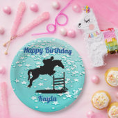 Assiettes En Carton Joyeux Anniversaire Chasseur Cheval Jumper Equestr (Fête)