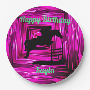 Assiettes En Carton Joyeux Anniversaire Chasseur Cheval Jumper Equestr