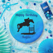 Assiettes En Carton Joyeux Anniversaire Chasseur Cheval Jumper Equestr (Fête)