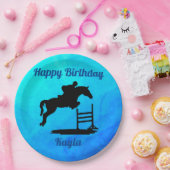 Assiettes En Carton Joyeux Anniversaire Chasseur Cheval Jumper Equestr (Fête)