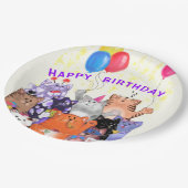 Assiettes En Carton Joyeux Anniversaire Chat Funny Plaques papier (Angle)