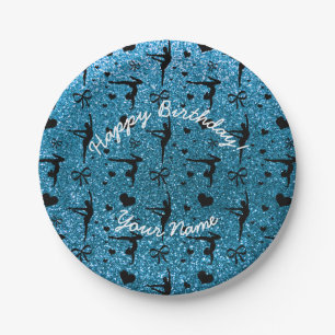 Assiettes En Carton Joyeux anniversaire ciel bleu parties scintillant