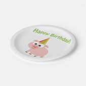 Assiettes En Carton Joyeux anniversaire ! Cochon mignon (Angle)