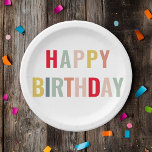 Assiettes En Carton Joyeux anniversaire coloré<br><div class="desc">Joyeux anniversaire coloré "Faites de l'anniversaire de votre être aimé un anniversaire spécial avec ces ballons d'anniversaire heureux et vibrants! Nos ballons colorés sont parfaits pour ajouter une touche festive à toute célébration d'anniversaire. L'ensemble comprend une variété de couleurs vives et accrocheuses, assurant une atmosphère joyeuse. Ces ballons de haute...</div>