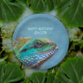 Assiettes En Carton Joyeux Anniversaire coloré Iguana