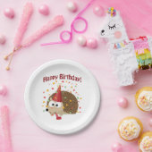 Assiettes En Carton Joyeux anniversaire ! Confetti Hedgehog (Fête)