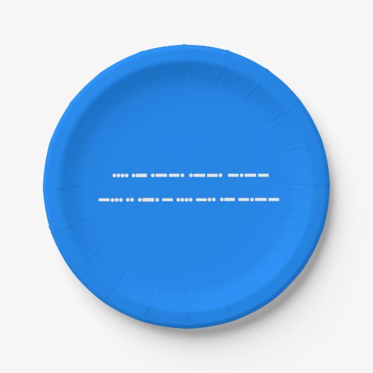Assiettes En Carton Joyeux anniversaire dans Morse Code (Devant)