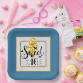 Assiettes En Carton Joyeux Anniversaire Doux 16 Plaques en papier (Fête)