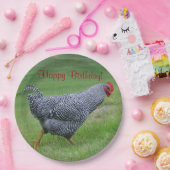 Assiettes En Carton Joyeux Anniversaire du poulet (Fête)
