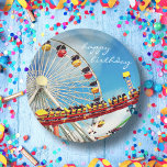 Assiettes En Carton Joyeux anniversaire Ferris Wheel Roller Dessous de<br><div class="desc">Revivez les souvenirs d'enfance de brise douce, de cris heureux et de vues oiseaux-oeil. N'oubliez pas de vous amuser en célébrant les anniversaires en utilisant cette plaque de papier photographique orange, turquoise, et bleu dessous de verre ferris roue et rouleau. Vous pouvez facilement personnaliser cette plaque papier plus je propose...</div>