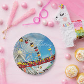 Assiettes En Carton Joyeux anniversaire Ferris Wheel Roller Dessous de (Fête)