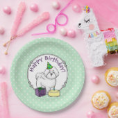 Assiettes En Carton Joyeux anniversaire (fête) Bichon Frise Dog - mign (Fête)