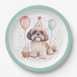 Assiettes En Carton Joyeux Anniversaire Gâteau d'anniversaire pour chi
