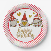 Assiettes En Carton Joyeux Anniversaire Gomes Plaque en papier (Devant)