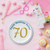 Assiettes En Carton Joyeux Anniversaire Hommes Numéro d'âge Plaques en (Fête)
