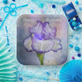 Assiettes En Carton Joyeux anniversaire Iris Plaques de papier (Fête)