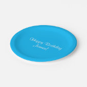 Assiettes En Carton Joyeux anniversaire (James) Nom ici (Angle)