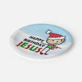 Assiettes En Carton Joyeux anniversaire Jésus (Angle)