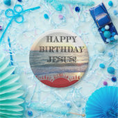 Assiettes En Carton Joyeux Anniversaire Jésus Sur L'Océan (Fête)