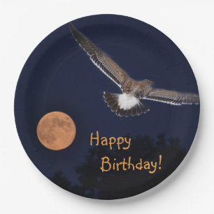 Assiettes En Carton Joyeux Anniversaire Lune d'été
