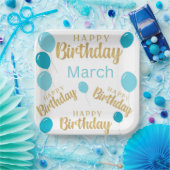 Assiettes En Carton Joyeux anniversaire Mars anniversaires Plaque de p (Fête)