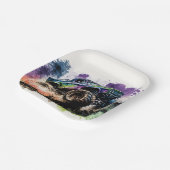 Assiettes En Carton Joyeux anniversaire Monster Truck Smash Crash Boy (Angulaire)