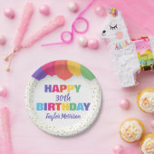 Assiettes En Carton Joyeux anniversaire N'importe quel nom d'âge Ballo (Fête)