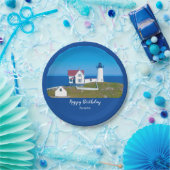 Assiettes En Carton Joyeux Anniversaire Nubble Lighthouse (Fête)