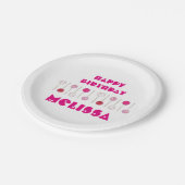 Assiettes En Carton Joyeux Anniversaire Pink Frosted Cake Pops Party F (Angle)