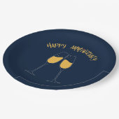 Assiettes En Carton Joyeux anniversaire - Plaque de papier (Angle)