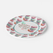 Assiettes En Carton Joyeux Anniversaire Pour Vous | Macaron (Angle)