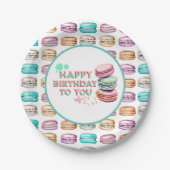 Assiettes En Carton Joyeux Anniversaire Pour Vous | Macaron (Devant)