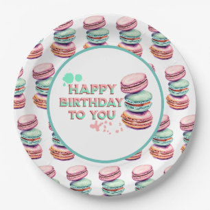 Assiettes En Carton Joyeux Anniversaire Pour Vous Macaron
