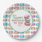 Assiettes En Carton Joyeux Anniversaire Pour Vous | Macaron (Devant)