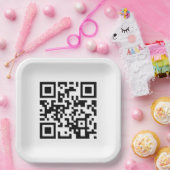 Assiettes En Carton Joyeux anniversaire pour vous QR Code (Fête)