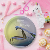 Assiettes En Carton Joyeux Anniversaire priant Mantis (Fête)