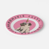 Assiettes En Carton Joyeux anniversaire | Pugicorn (Angle)