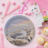 Assiettes En Carton Joyeux anniversaire Rainbow Seagull (Fête)