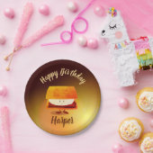 Assiettes En Carton Joyeux Anniversaire S’more Nom Plaques Papier (Fête)