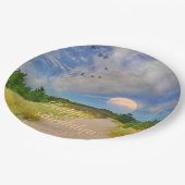 Assiettes En Carton Joyeux Anniversaire Sunset Path To Beach (Angle)