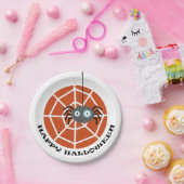 Assiettes En Carton Joyeux Araignée d'Halloween (Fête)