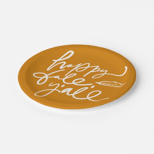 Assiettes En Carton Joyeux automne Y'all (Angle)