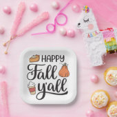 Assiettes En Carton Joyeux automne Y'all (Fête)
