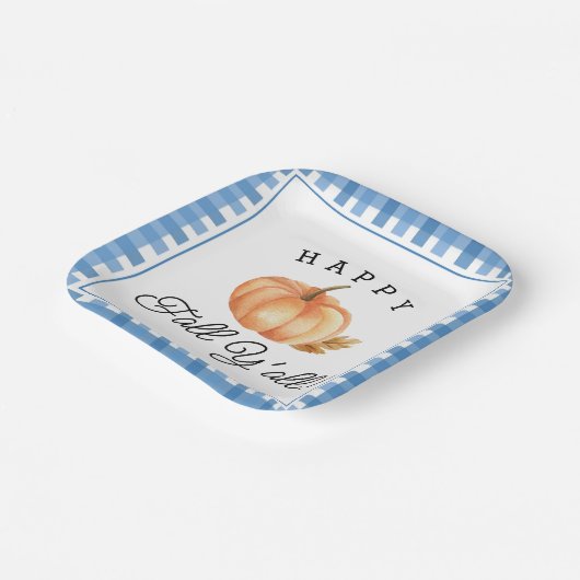 Assiettes En Carton Joyeux automne Y'all | Boho Automne - Foliing (Angulaire)