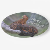 Assiettes En Carton Joyeux Bain d'anniversaire Poulet (Angle)
