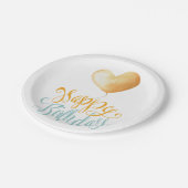 Assiettes En Carton Joyeux ballon d'anniversaire (Angle)